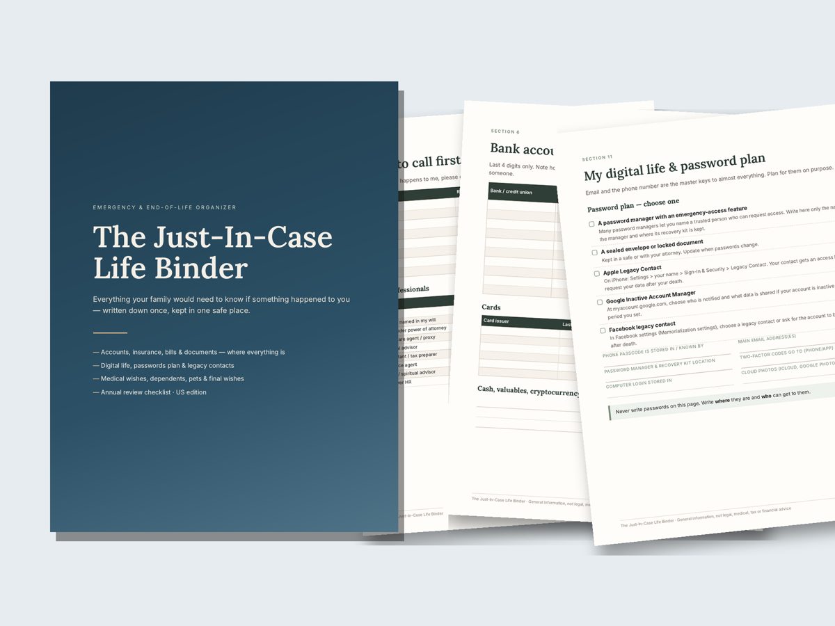 Just-In-Case Life Binder preview