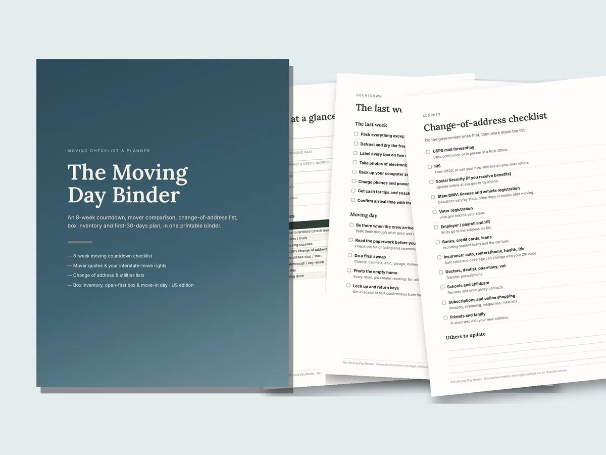 Moving Day Binder preview